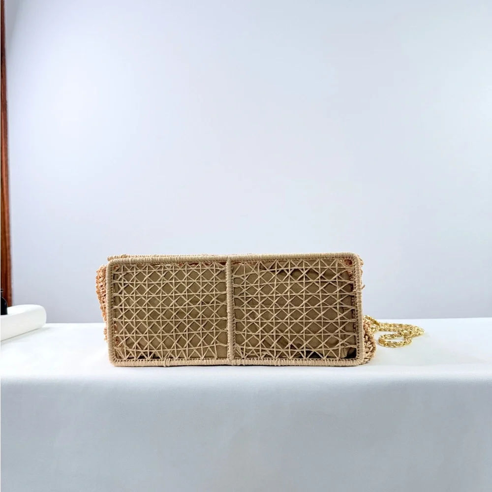House of Harlow 1960 Beige Woven Crossbody Bag - Picture 6 of 9